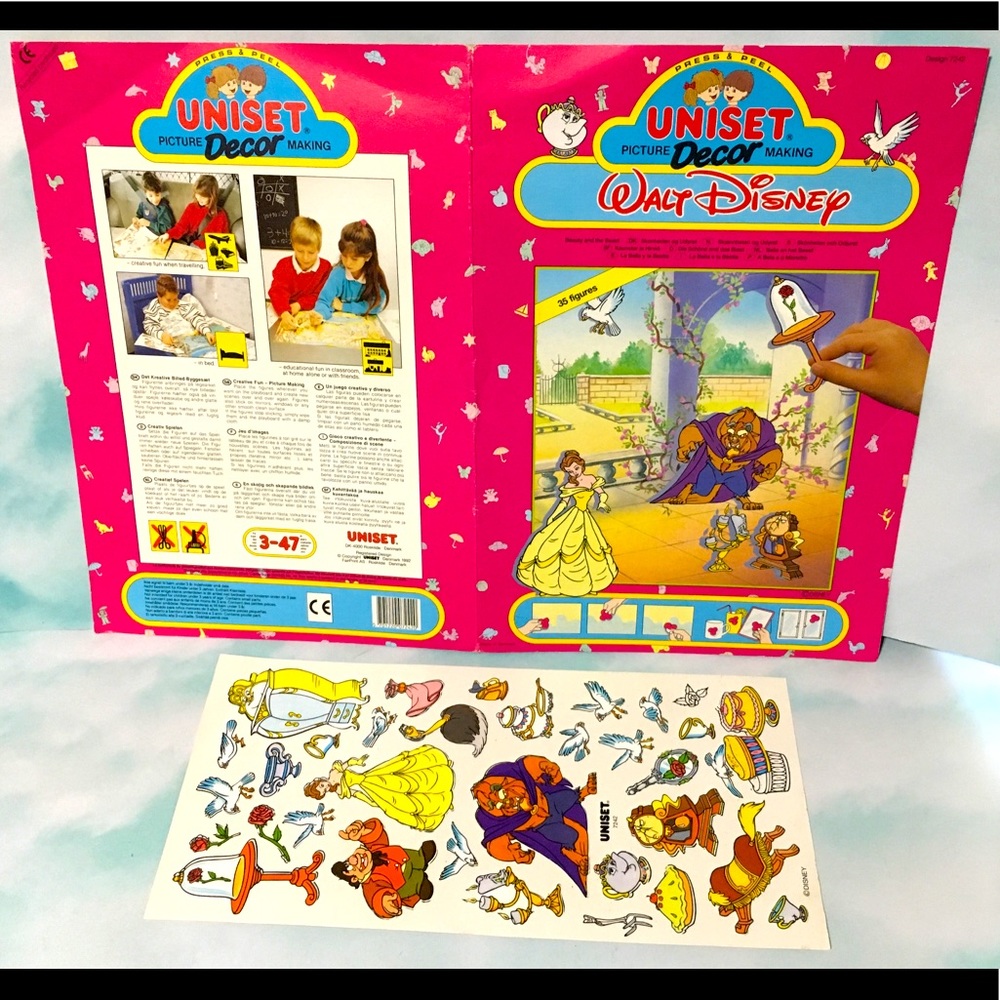 WALT DISNEY VTG 90s Beauty & The Beast UnisetDecor